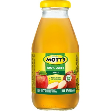 Mott's 100% Apple Juice 10 Oz. Glass Bottle, PK24